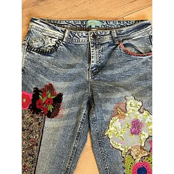 Antica Sartoria by Giacomo Jeans Cinque Beaded Embroidered Embellished Funky L - Picture 11 of 12